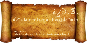 Österreicher Benjámin névjegykártya