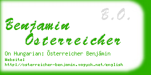 benjamin osterreicher business card